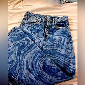 Target jeans with swirls